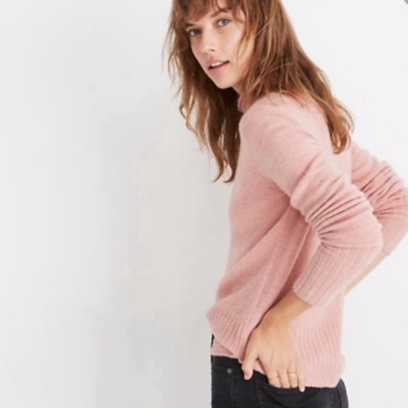 XS 🔖 MADEWELL Inland Turtleneck Sweater NWT Pink Rose - Picture 4 of 11